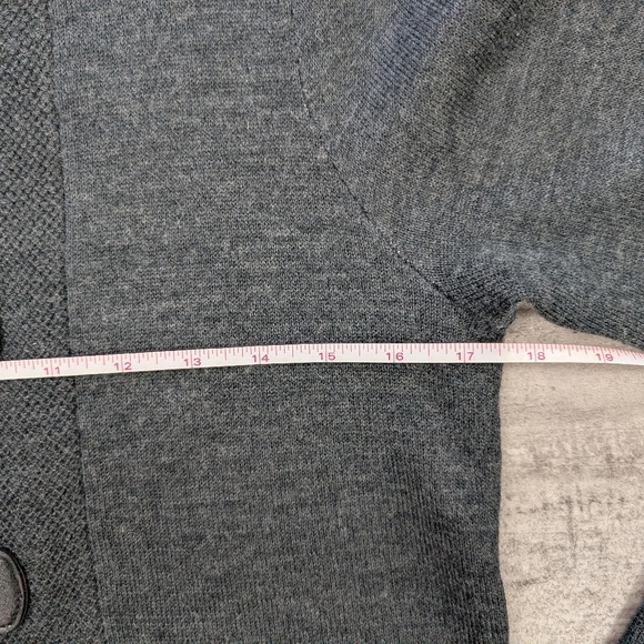Ellen Tracy Women's Wool Blend Charcoal Grey Dress Cardigan Size Small - Picture 4 of 8